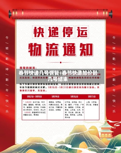 春节快递几号恢复/春节快递加价到几号结束-第2张图片