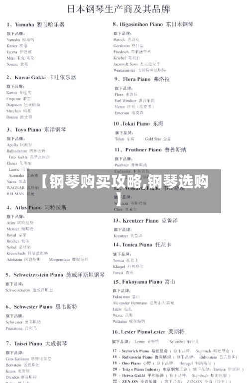 【钢琴购买攻略,钢琴选购】-第3张图片