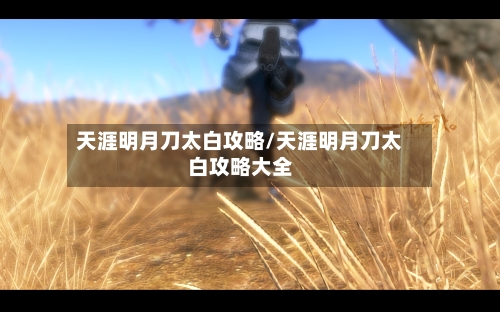 天涯明月刀太白攻略/天涯明月刀太白攻略大全-第3张图片