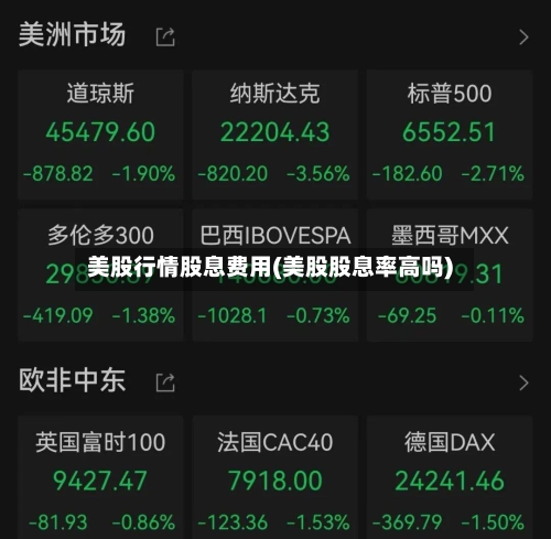 美股行情股息费用(美股股息率高吗)-第2张图片