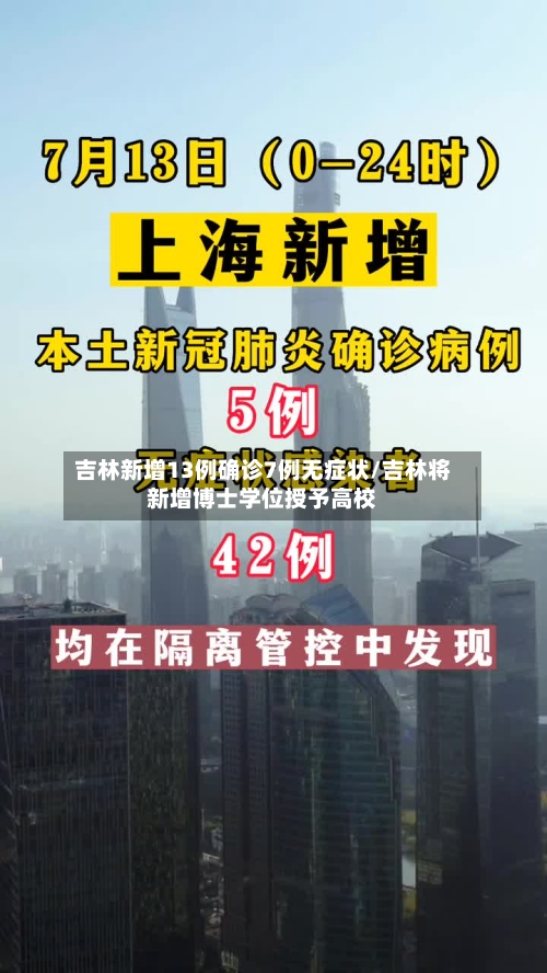 吉林新增13例确诊7例无症状/吉林将新增博士学位授予高校