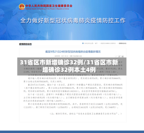31省区市新增确诊32例/31省区市新增确诊32例本土4例-第2张图片