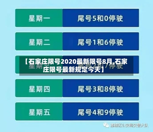 【石家庄限号2020最新限号8月,石家庄限号最新规定今天】-第2张图片