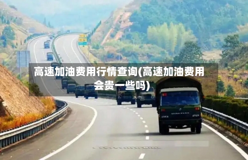 高速加油费用行情查询(高速加油费用会贵一些吗)