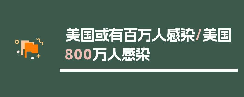 美国或有百万人感染/美国800万人感染