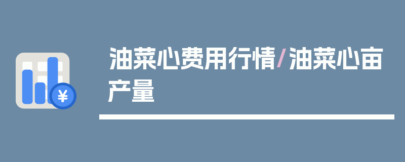 油菜心费用行情/油菜心亩产量